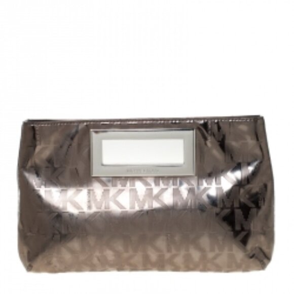 Michael Michael Kors w/COA Metallic Patent Leather Berkley Clutch - Picture 1 of 7